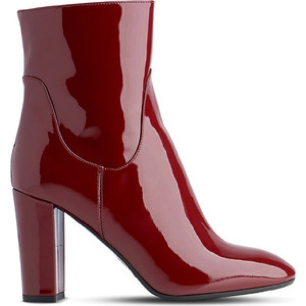 Lk Bennett Pellino Red Patent Ankle Boots
